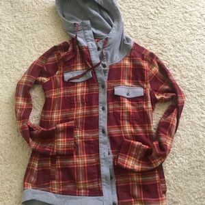 Marmot Reagan flannel top hoodie